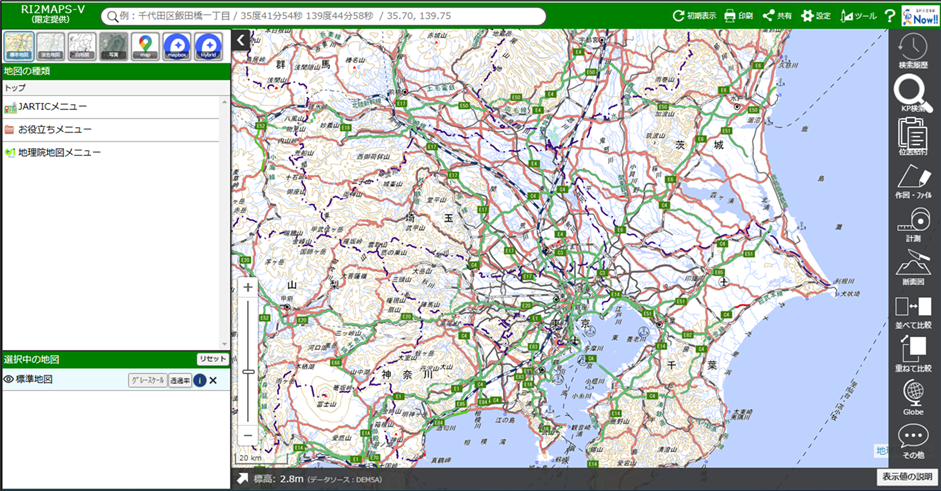 [RI2MAPS-V システム画面イメージ]